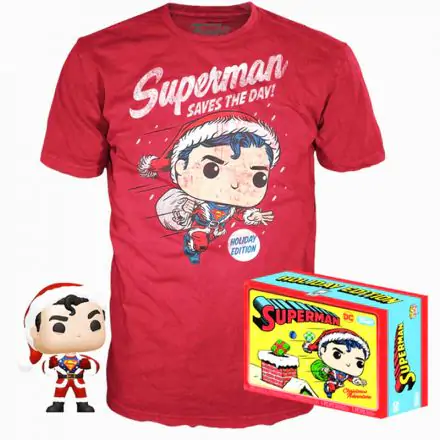 Funko POP Figur & T-Shirt Set Back DC Comics Superman Exclusive Flocked termékfotója