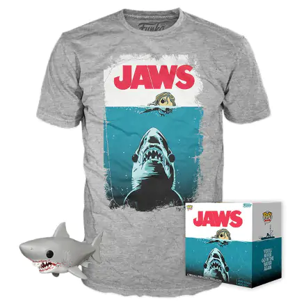 Der weiße Hai POP! & Tee Vinyl Figur & T-Shirt Set Night Swim Größe M Produktfoto