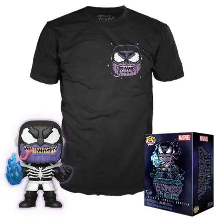 Funko POP Figur & T-Shirt Set Marvel Venom Venomized Thanos Exkluzív termékfotója