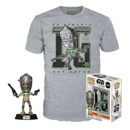 Funko POP! Figur & T-Shirt Set Star Wars The Mandalorian IG-11 with the Child termékfotója