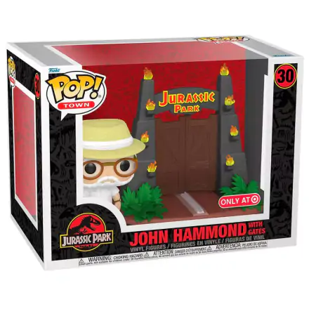 Jurassic Park POP! Town Vinyl Figur John Hammond with Gates 9 cm Produktfoto