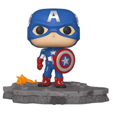 Avengers POP! Deluxe Vinyl Figur Captain America (Assemble) 9 cm termékfotója