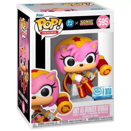 Funko POP Figur Sonic The Hedgehog DC Comics Amy As Wonder Woman Exclusive Produktfoto