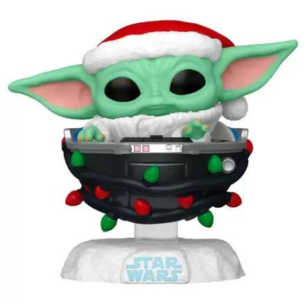 Funko POP Figur Star Wars Grogu with Santa Hat in Pram termékfotója