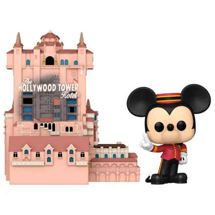 Walt Disney Word 50th Anniversary POP! Town Vinyl Figur Hollywood Tower Hotel and Mickey Mouse 9 cm termékfotója