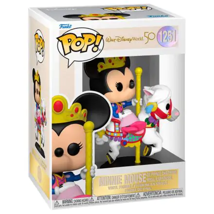 Walt Disney Word 50th Anniversary POP! Disney Vinyl Figur Minnie Mouse on Prince Charming Regal Carrousel 9 cm Produktfoto
