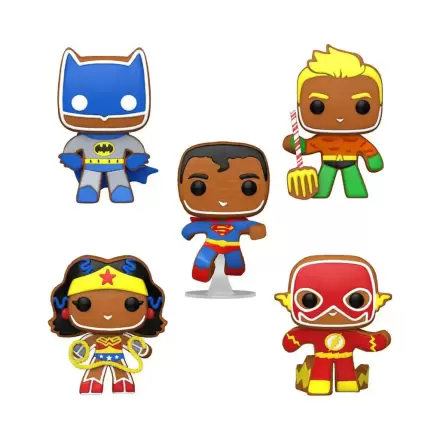 Pop! Heroes DC Holiday - Gingerbread 5-er Pack Figuren Produktfoto