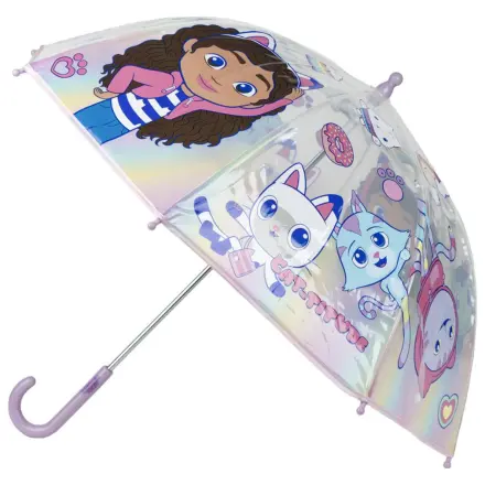 Gabi's Dollhouse Cat-titude Kids' transparenter Regenschirm Ø71 cm Produktfoto