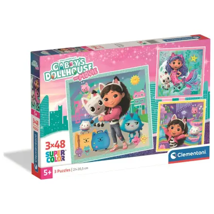 Gabbys Dollhouse Puzzle 3x48 Teile Produktfoto
