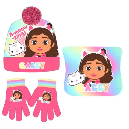Gabbys Dollhouse Wintermütze, Handschuhen und Schal Set Produktfoto