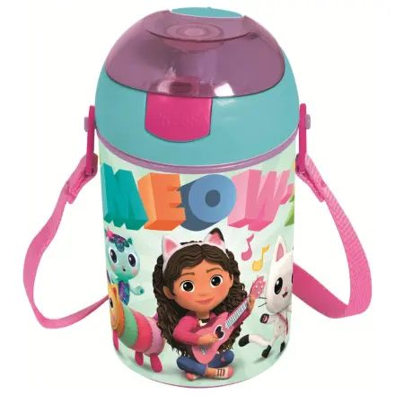Gabi's Dollhouse Wonderland Trinkflasche aus Kunststoff mit Aufhänger 450 ml Produktfoto
