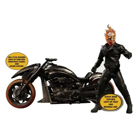 Ghost Rider Actionfigur & Fahrzeug mit Sound und Leuchtfunktion 1/12 Ghost Rider & Hell Cycle termékfotója