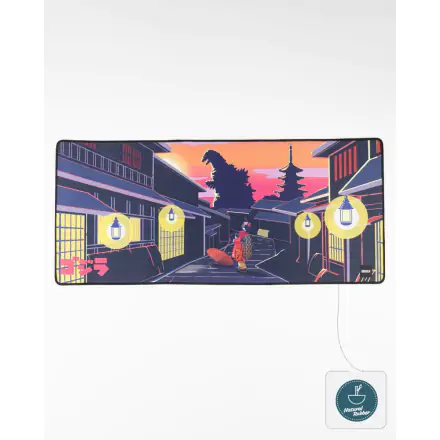 Godzilla Oversized Mousepad Japanese Godzilla Skyline Produktfoto