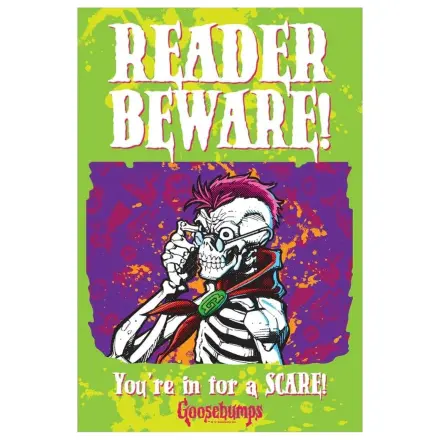 Goosebumps Metallschild Reader Beware Produktfoto