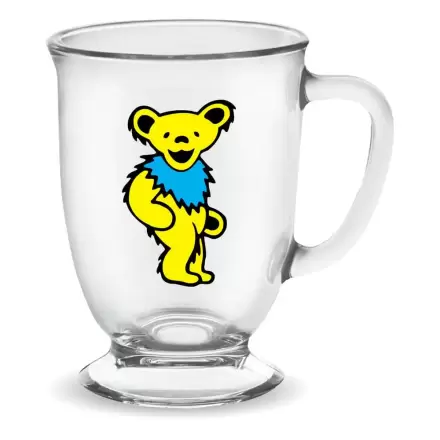 Grateful Dead: Yellow Dancing Bear Glas Tasse 470 ml termékfotója