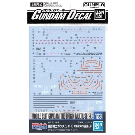 GUNDAM Decal 123 Gundam The Origin Multifunktions 4 Modell Bausatz Produktfoto