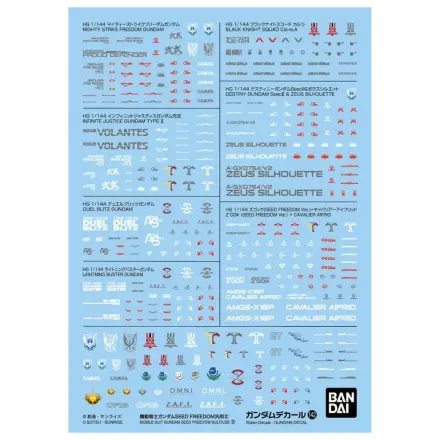 Gundam Decal 142 Gundam Seed Freedom Multiuse 2 Modellbausatz Produktfoto