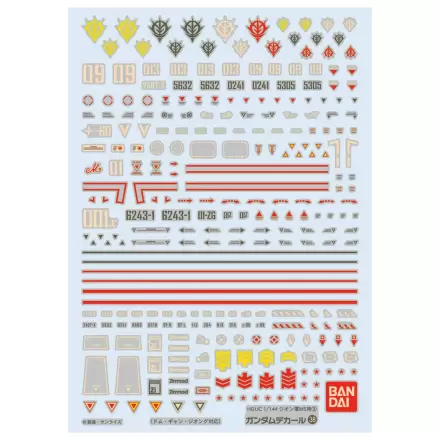 Water-slide Abziehbilder Gundam Decal 38 HGUC Zeon 3 Modellbausatz Zubehörpackung Produktfoto
