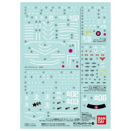 GUNDAM RG 1/144 Abziehbild 119 The Origin Modelbausatz Produktfoto