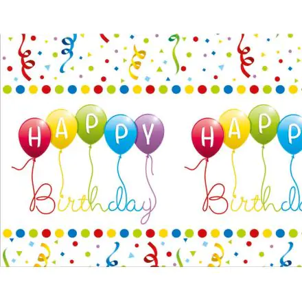 Happy Birthday Streamers Tischdecke 120*180 cm Produktfoto