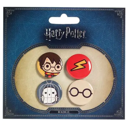 Harry Potter Cutie Ansteck-Buttons 4er-Pack Harry Potter & Hedwig termékfotója