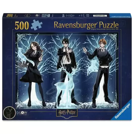 Harry Potter Glow-in-the-Dark Puzzle Leuchtender Patronus (500 Teile) Produktfoto
