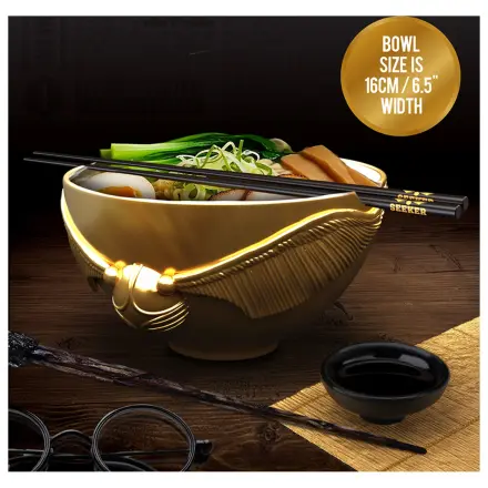 Harry Potter Golden Snitch Ramen Schale mit Essstäbchen Produktfoto