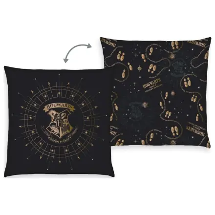 Harry Potter Kissen Hogwarts Wappen & Marauder's Map 40 x 40 cm Produktfoto