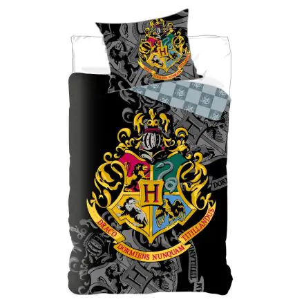 Harry Potter Hogwarts Häuser Schwarz Bettbezug Produktfoto