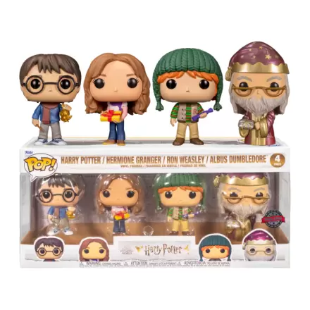 Harry Potter POP! Movies Vinyl Figuren 4er-Pack Holiday 9 cm Produktfoto