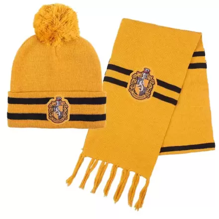 Harry Potter Hufflepuff Set aus Mütze und Schal Produktfoto