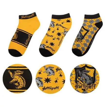 Harry Potter Knöchelsocken 3er-Pack Hufflepuff termékfotója