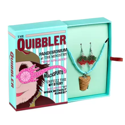 Harry Potter Luna Lovegoods Quibbler Ohrringe + Halskette Produktfoto