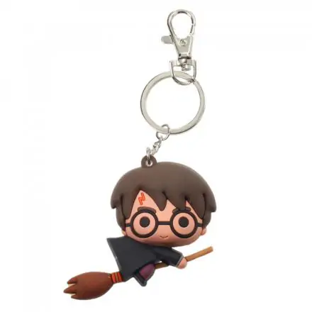 Harry Potter Gummi-Schlüsselanhänger Harry Potter & Broom Nimbus 7 cm Produktfoto