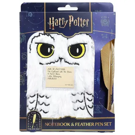 Harry Potter Plüsch Notizbuch Set mit Stift Hedwig Magical Locations Produktfoto