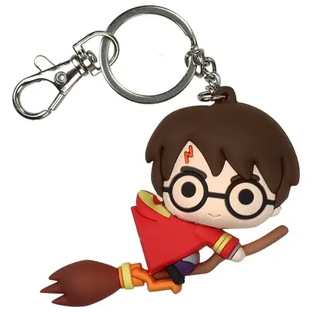 Harry Potter Gummischlüsselanhänger Harry auf Besen 7 cm Produktfoto