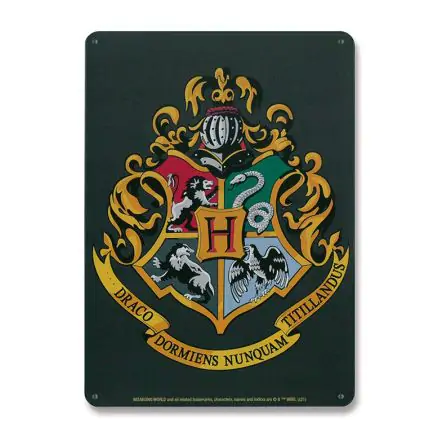 Harry Potter Blechschild Hogwarts Logo 15 x 21 cm termékfotója