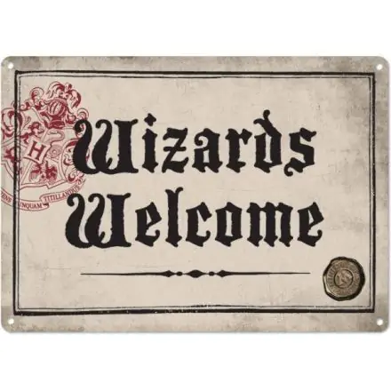 Harry Potter Blechschild Wizards Welcome 21 x 15 cm Produktfoto