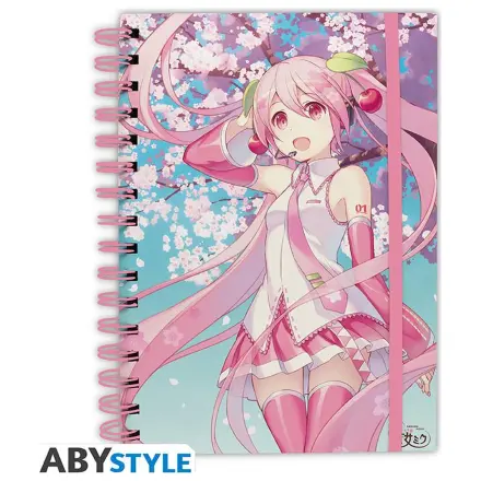 Hatsune Miku Cherry Blossoms Notizbuch A5 Spiral Produktfoto