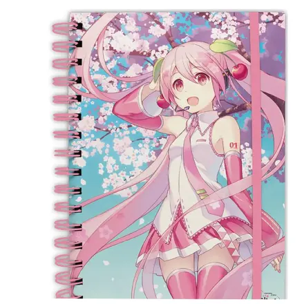 Hatsune Miku Cherry Blossoms Notizbuch A5 Spiral Produktfoto