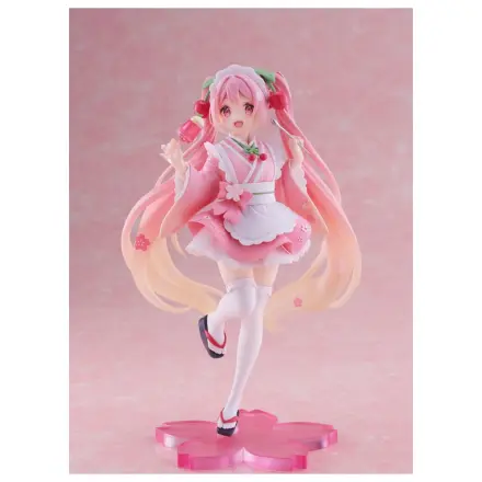 Hatsune Miku PVC Statue Newly Written Sakura Miku Japanese Cafe Ver. Neuauflage 18 cm Produktfoto