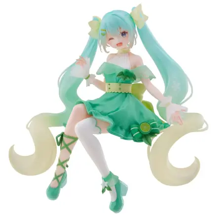 Hatsune Miku Nudel Stopper PVC Statue Hatsune Miku Lime Ver. 14 cm Produktfoto