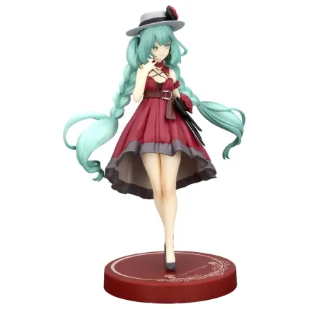Hatsune Miku Trio-Try-iT PVC Figur Hatsune Miku Outing Dress Red Color Ver. 19 cm Produktfoto