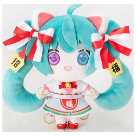 Hatsune Miku x Maneki-Neko White Cat Plüschfigur 22 Zentimeter Produktfoto