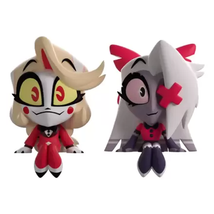 Hazbin Hotel Vinylfiguren Charlie & Vaggie Monitor Buddiez Produktfoto