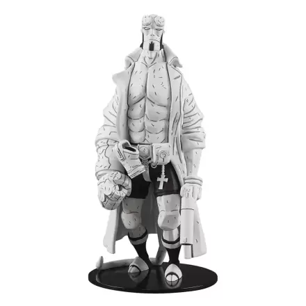 Hellboy Vinyl Statue 30th Anniversary B&W Variant Previews Exclusive 32 cm termékfotója