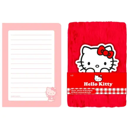 Hello Kitty A5 Plüsch Notizbuch Produktfoto
