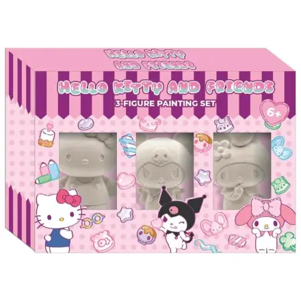 Hello Kitty and Friends 3 Ausmalfiguren Blisterpackung Produktfoto