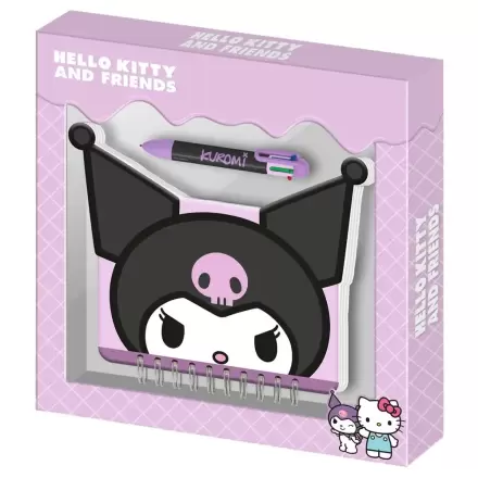 Hello Kitty and Friends Kuromi Tagebuch und Stift Produktfoto