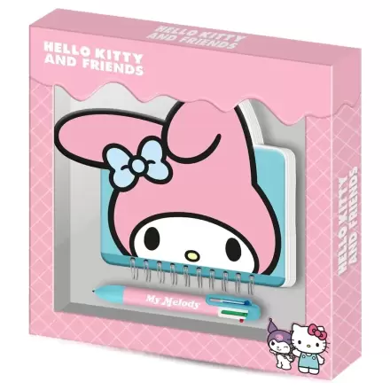 Hello Kitty and Friends My Melody Tagebuch + Stift Produktfoto